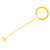 Yellow LED light up foot hula hoop with ball, kids exercise toy, fun activity