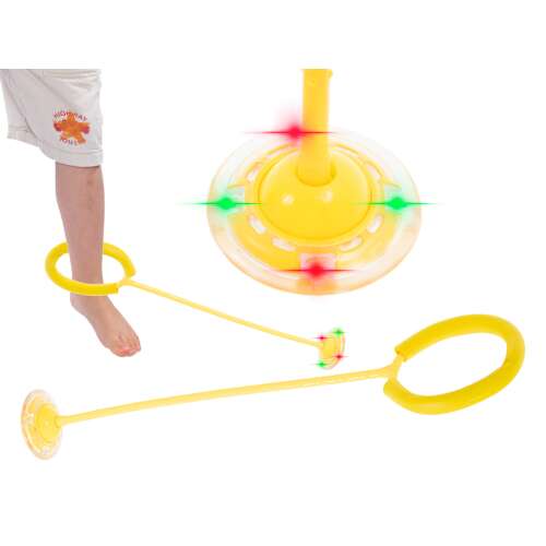 Hula-Hop-Fußhüpfball mit beleuchteter LED gelb