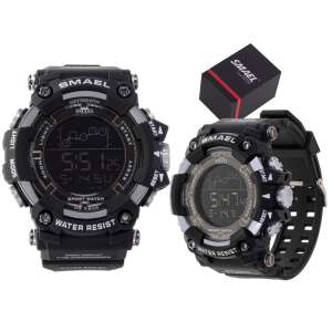Pánske vojenské vodotesné LED náramkové hodinky SMAEL čierne 66837845 Pánske príslušenstvo