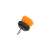 Orange drill brush attachment for cleaning, small round design