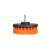 Orange drill brush attachment for cleaning, round design