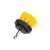 Yellow drill brush attachment for cleaning, small round design