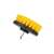 Yellow drill brush attachment for cleaning, angled design