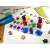 Counting bears math game for preschoolers with cups, cards, dice, and tongs