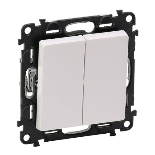 Legrand Valena Life white double light switch, 10 AX