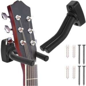 Black guitar wall mount hanger with screws - Art & Craft