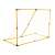 Poartă de fotbal galbenă cu plasă albă