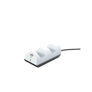 Trust GXT 254 Duo PS5 weiße Controller-Ladestation, Dual-Ladestation für PS5-Controller - Ladestationen für Controller