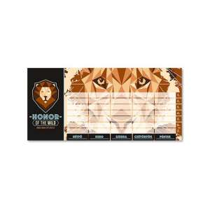 Ars Una Honor of the Wild Zeitplan mit Löwenmotiv, doppelseitig, für die Schule - Ars Una