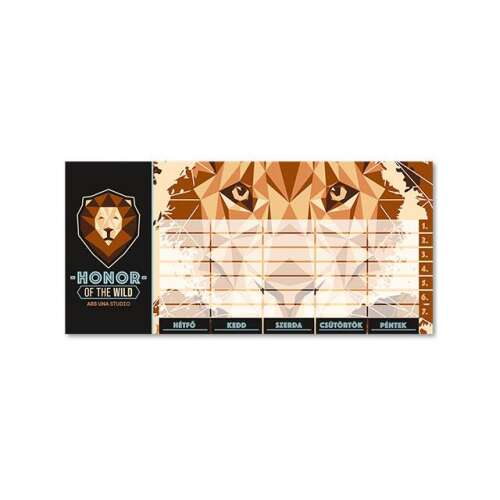 Ars Una Honor of the Wild orar cu design de leu, dublu, pentru școală