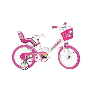 Unikornis rózsaszín-fehér kerékpár 14-es méretben 85006875 Gyerek kerékpárok