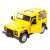 Yellow Land Rover Defender 1:14 scale remote control car with open door