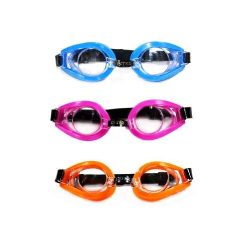Intex Play swimming goggles in blue, pink and orange colors