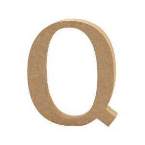 Fából készült Q betű, 13 cm, MDF, kézműveskedéshez és dekorációhoz - Fa felirat & dekorációs elem