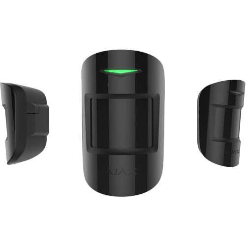 Ajax MotionProtect BL detector de mișcare PIR wireless negru cu suporturi de montare