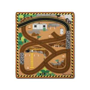 Melissa & Doug Baustellenspielteppich, Spielteppich mit Straßen und Baufahrzeugen - Melissa & Doug