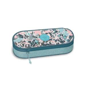 Ars Una Cosmopolis Stain großer Stiftetui, Camouflage-Druck, türkis und rosa - Ars Una Federmappen