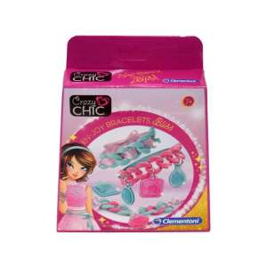 Set de brățări Crazy Chic Bliss de la Clementoni, creează-ți propriile brățări elegante cu farmece și lanțuri colorate - Clementoni