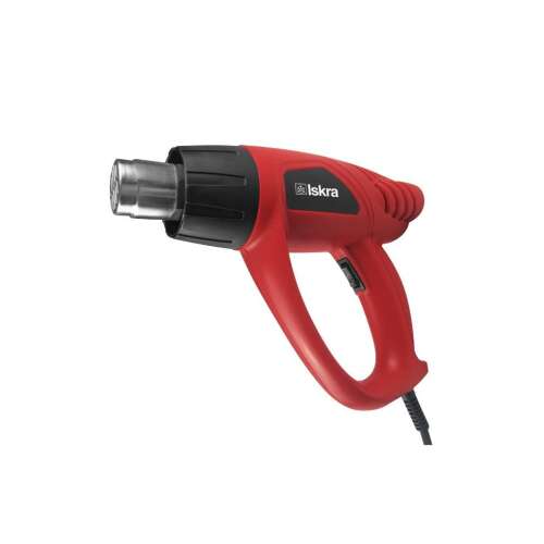 Iskra HG2000 Hőlégfúvó, 2000W, piros, elektromos, szerszám, forró levegős pisztoly