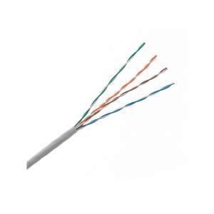 KE-Line Cat5E UTP (U/UTP) netienený patch kábel, biely, 4x2xAWG26 meď, 305 metrov cievka - UTP káble