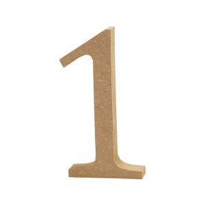 Fa szám 1, 13 cm, MDF, kézműveskedéshez és dekorációhoz - Fa felirat & dekorációs elem