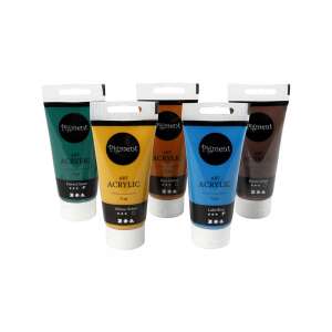 Pigment Art Acrylfarben Set, 5 x 75ml Tuben, verschiedene Farben - Acryl-Farben