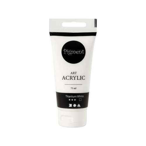 Pigment Art Acrylfarbe, 75 ml, Titanweiß