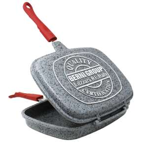 Berni Group Sanity Stone double grill pan, 32x24x7,5 cm, aluminum, gray - Frying Pan