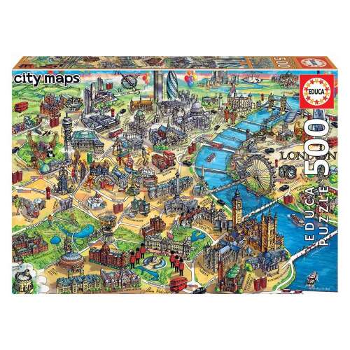 Educa London térképe puzzle, 500 darabos 32454587