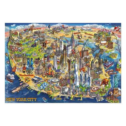Educa New York térképe puzzle, 500 darabos 31470307