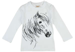 Lovas mintás hosszú ujjú lányka póló - 92-es méret 31257126 - Gyerek hosszú ujjú póló