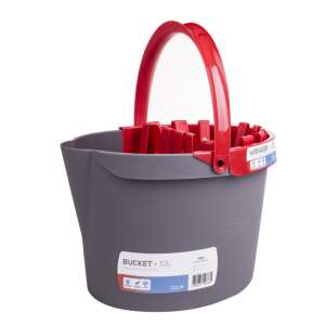 Nordic Stream 10L szürke vödör piros facsaróval a felmosáshoz - Nordic Stream