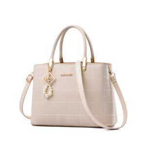 Dollcini women's handbag, stylish PU leather handbag, white - Dollcini