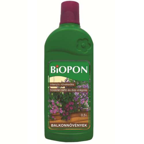 Biopon Balcony Plant Fertilizer, 0.5L, Liquid Fertilizer for Intensive Growth and Long-Lasting Blooming