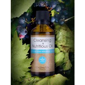 Coconutoil Cosmetics Bio Arcregeneráló & Sminklemosó Olaj, organikus, ehető minőségű, 100% bio, 50ml, arcolaj, tisztító olaj, sminklemosó, bőrápolás - Smink lemosó