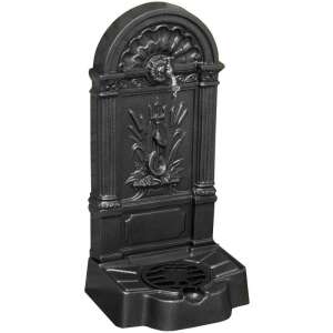 FIRENZE fali állókút réz csappal, fekete, 86 cm x 42 cm x 32 cm - Kerti kút és csap