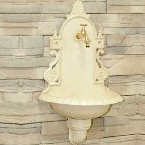 Verona Falikút 24/09 - MÁRVÁNY - kerti díszkút csappal, alumínium öntvény, márvány színű - Kerti kút és csap