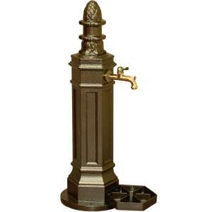 Roma kerti kút kalapácslakk arany színben - Kerti kút és csap