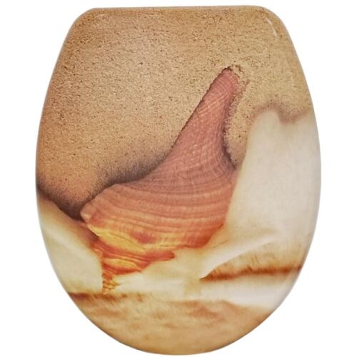 WC Tető - Kagylós Minta - Soft Close - Duroplast