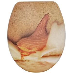 WC Tető - Kagylós Minta - Soft Close - Duroplast