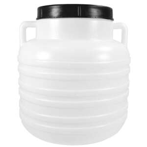 20 Liter Kunststoff-Fass mit Deckel und Griffen, Weiß, ENG90089 - Wein- und Branntweinbrauen