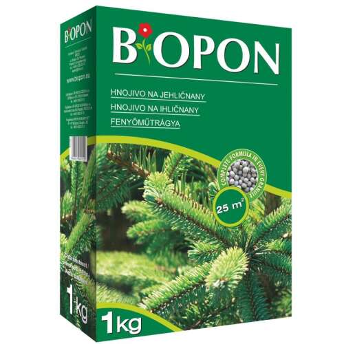 PINE FERTILIZER 1KG - BIOPON granules 25 m2 multi-component professional mineral nutrient (30 pcs) for coniferous plants - B1052