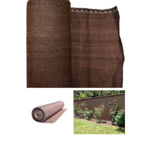 BROWNTEX 1X50 160 g/m2 braunes Sonnenschutznetz, Sichtschutz, Zaunnetz, Balkonnetz, Bau-Schutznetz, UV-stabiles HDPE, 90% Lichtfilterung - Nonbrand Sonnenschutznetze