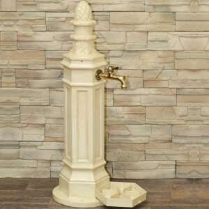 Roma kerti kút, márvány színben, alumínium öntvény, kültéri vízcsap - Kerti kút és csap