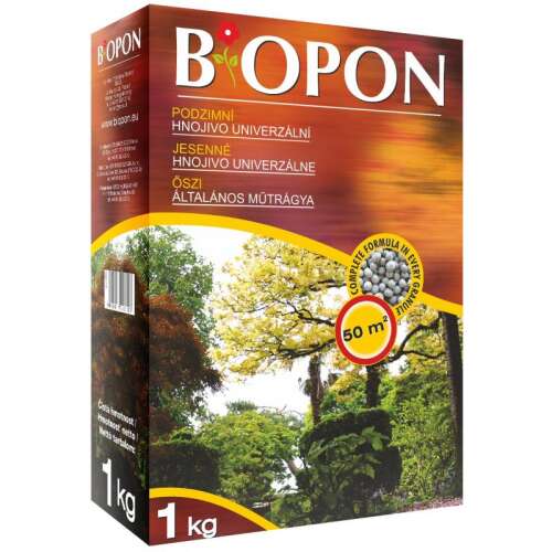Biopon Autumn General Fertilizer 1kg Granules for 50m2 - Multi-component professional mineral nutrient for plants