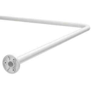 Sarok Zuhanyfüggönyrúd - Alumínium - Fehér - 90x90 cm