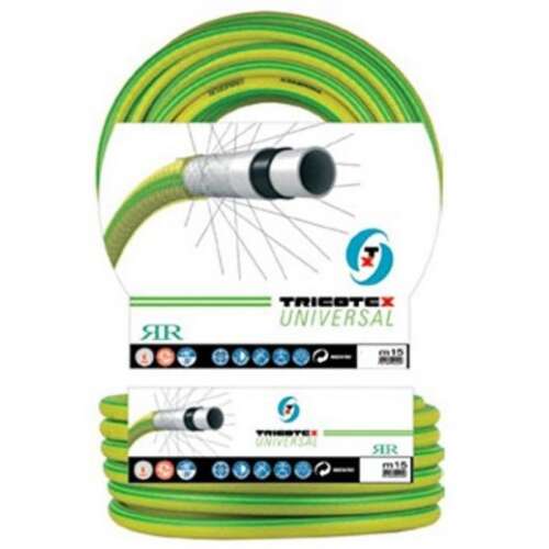 Tricotex Universal garden hose, 25 meters, yellow and green, anti-twist, anti-kink, 6 layers, professional