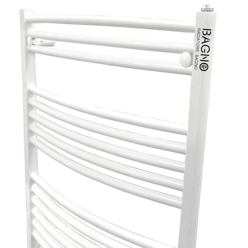 BAGNO - ívelt törölközőszárítós radiátor - 40x120 cm - 21 cső