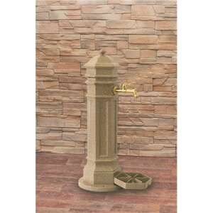 Pisa kerti kút, gránit szín, alumínium öntvény, kültéri vízcsap, díszes, stílusos - Kerti kút és csap