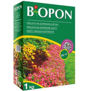 Biopon 1kg Granule de Îngrășământ pentru Flori pentru 25m2, Îngrășământ Mineral Multicomponent pentru Flori - Nutrienți, batoane nutritive